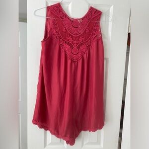 Free People Crimson Lace Chemise